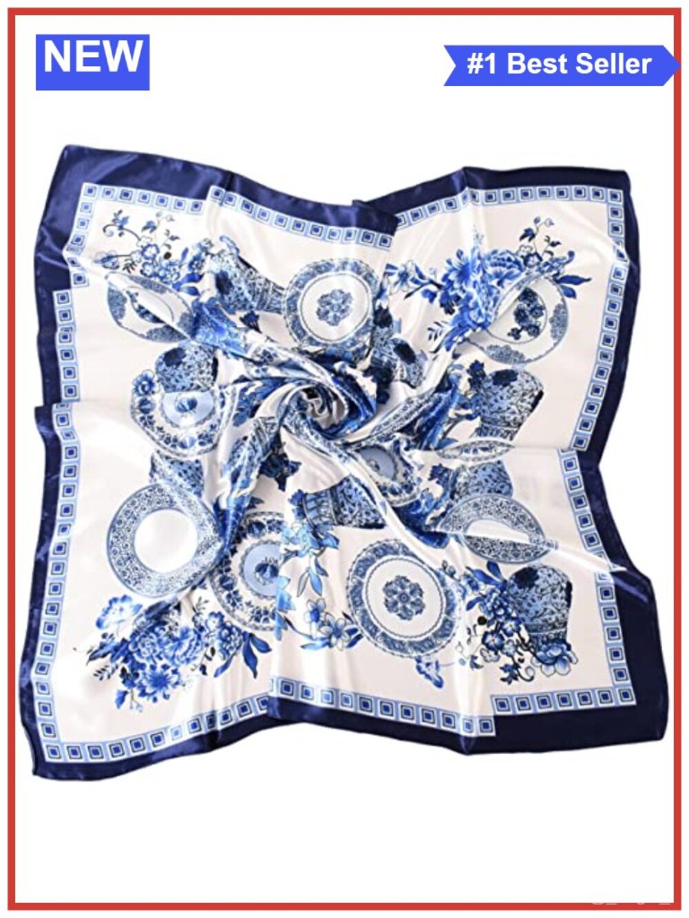 100% Polyester Satin Silk Like Square Hair Scarf Neck Wrap Bandana